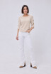 Remera Botones Beige