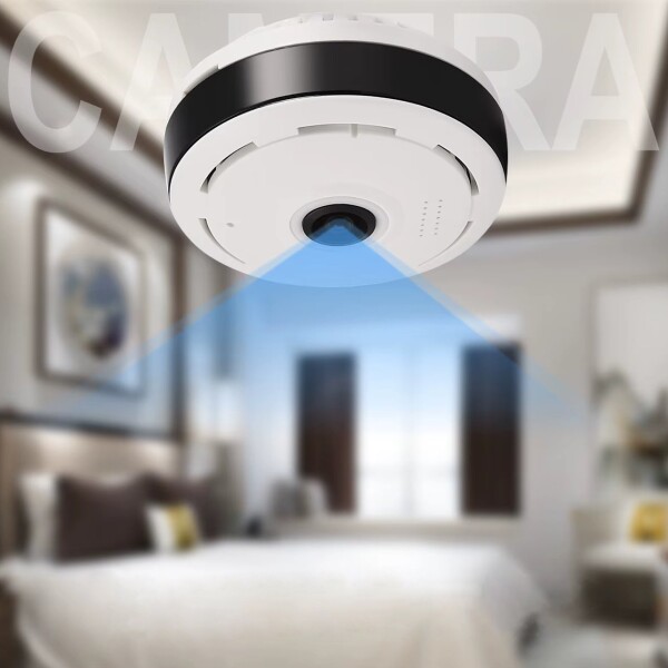 Camara Wifi Seguridad 360° 2Mp Vision De Pez Microfono Smart Variante Color Blanco