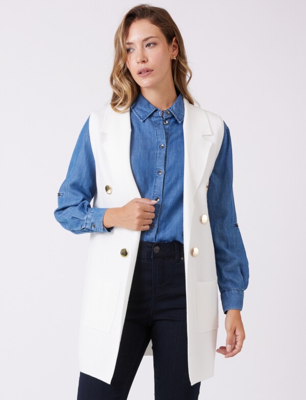 Chaleco Botones CRUDO