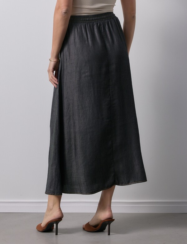Falda Maxi Lyocell Cordel GRIS OSCURO