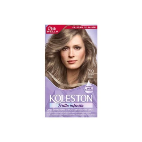 Tinta Koleston Kit N°718 Rubio Medio Perla Tinta Koleston Kit N°718 Rubio Medio Perla