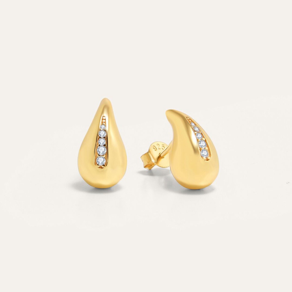 Caravanas Drop Gold - Plata y Baño de Oro 