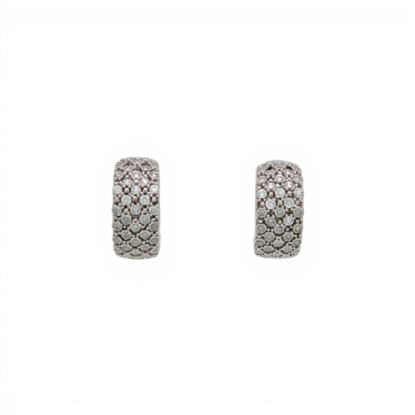 Caravanas Aro-Plata 925-Piedra zirconia-CA3021 conpiedra