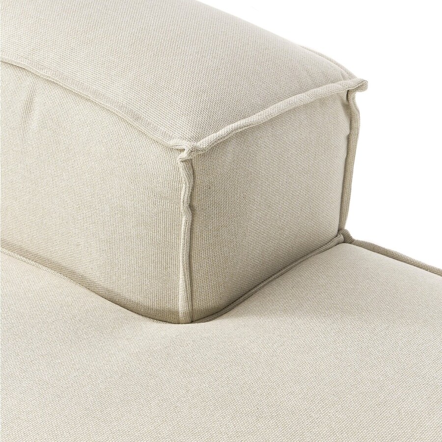 Sillón Nicole Esquinero + Respaldo + Chaise Lounge Beige
