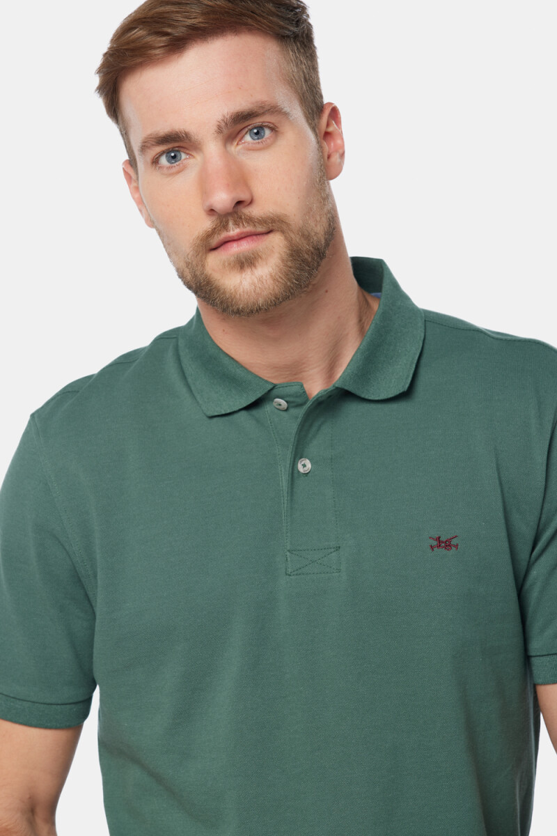 REMERA POLO LISA - Verde oscuro 