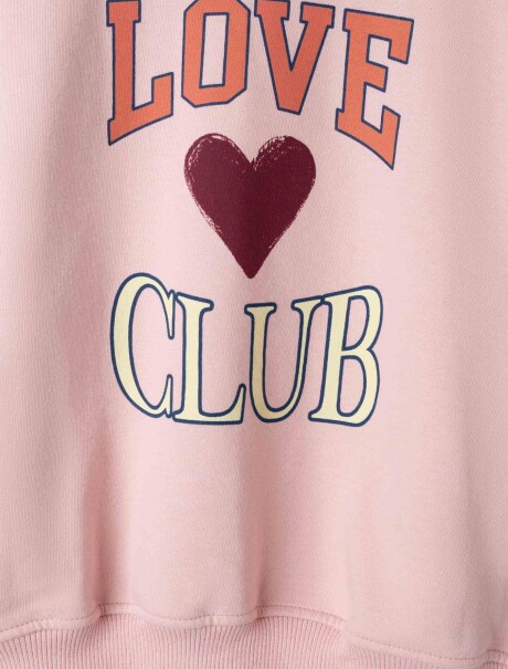 BUZO INFANTIL CON ESTAMPA - MARRÓN ROSADO