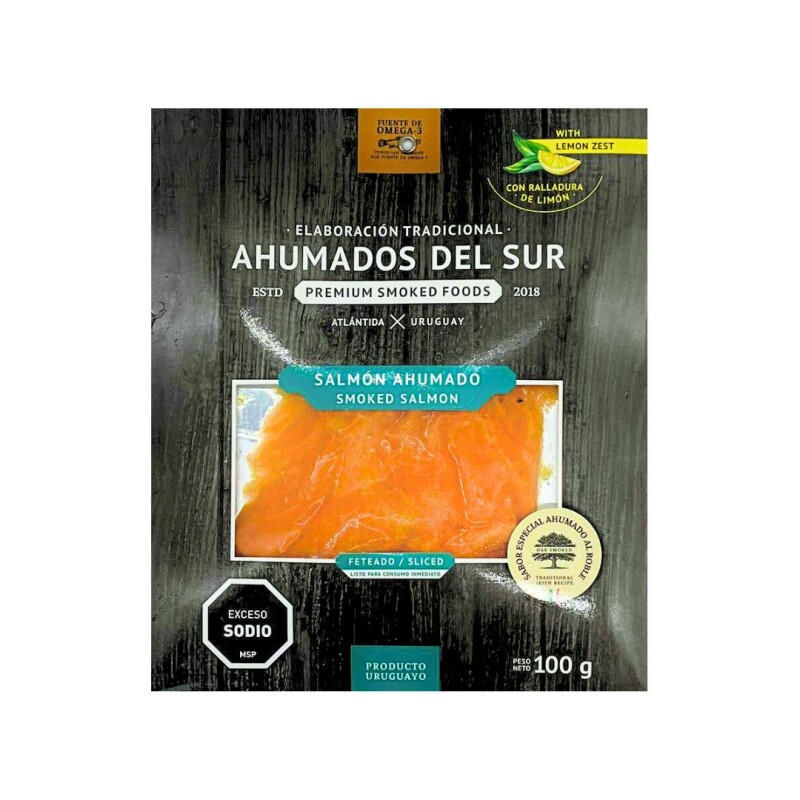 Salmón ahumado c/limón Ahumados del Sur - 100 g Salmón ahumado c/limón Ahumados del Sur - 100 g