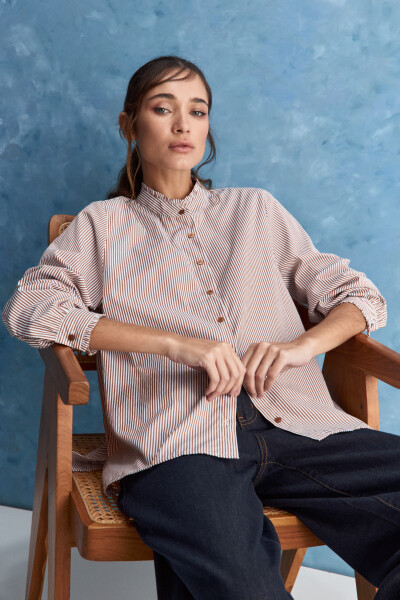 CAMISA DELFI Chocolate