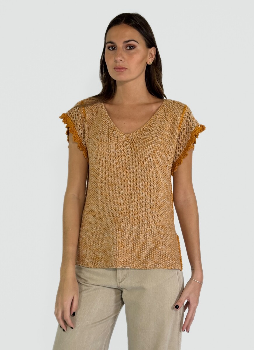 TOP TEJIDO LYRA - MOSTAZA 