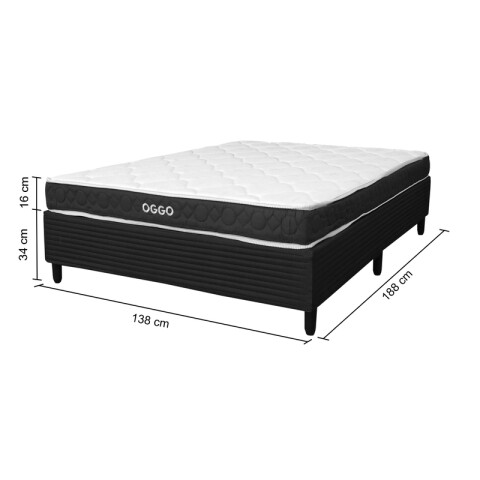 Sommier ROMA - 2 PLAZAS - Espuma con base EPS - 138 x 188 x 16 cm - 80Kg Sommier ROMA - 2 PLAZAS - Espuma con base EPS - 138 x 188 x 16 cm - 80Kg
