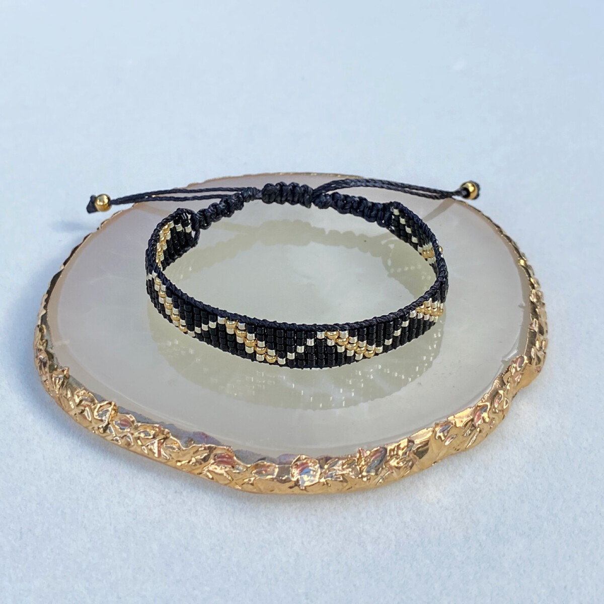 Pulsera LUCIA tejida - negra 