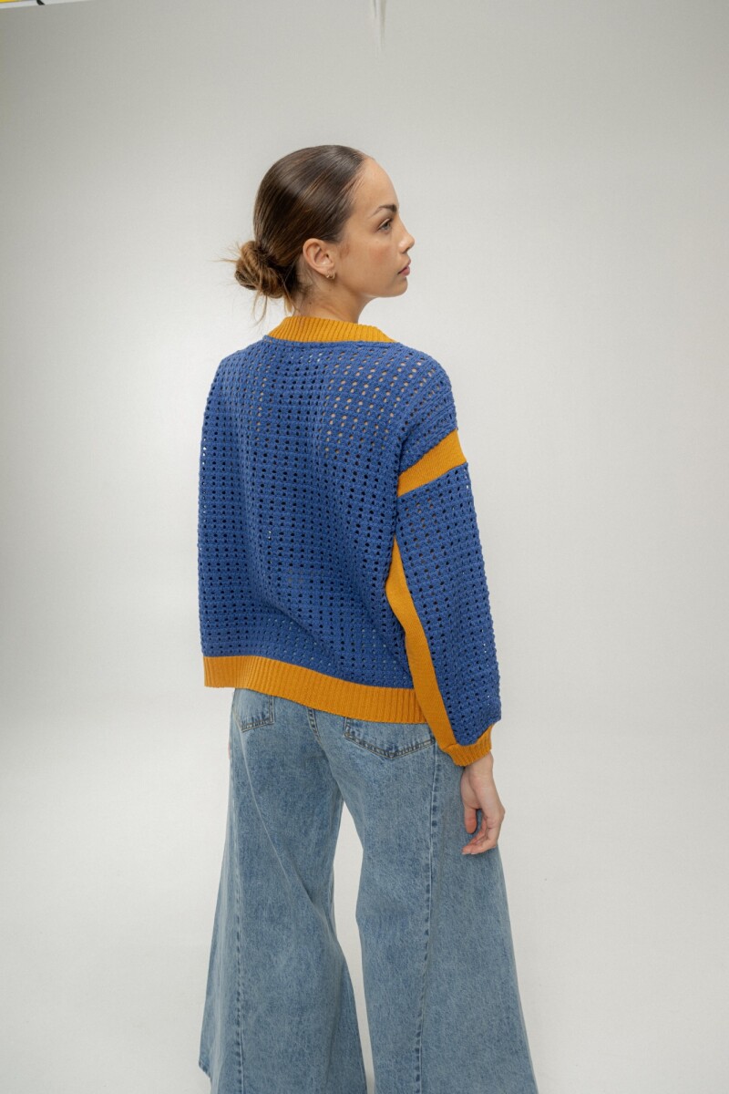 BOMBER OTTER Azul Y Rosa