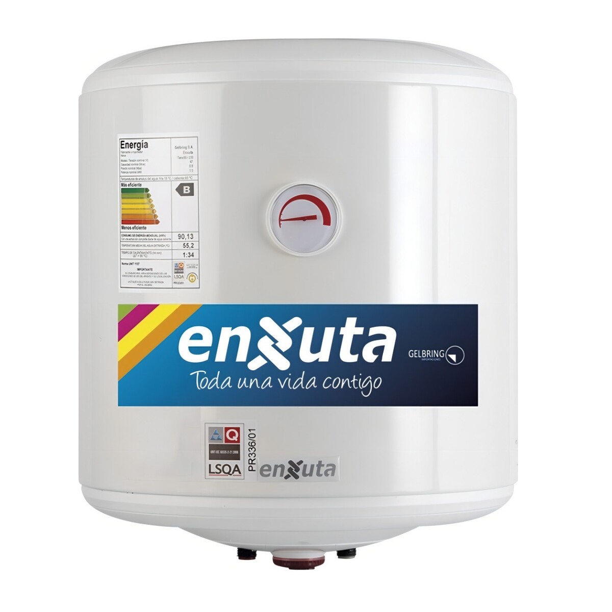 Termotanque Calefon Enxuta 40 Litros Tanque De Acero Color Blanco 