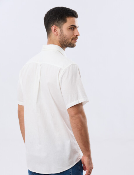 CAMISA LISA DE LINO Blanco