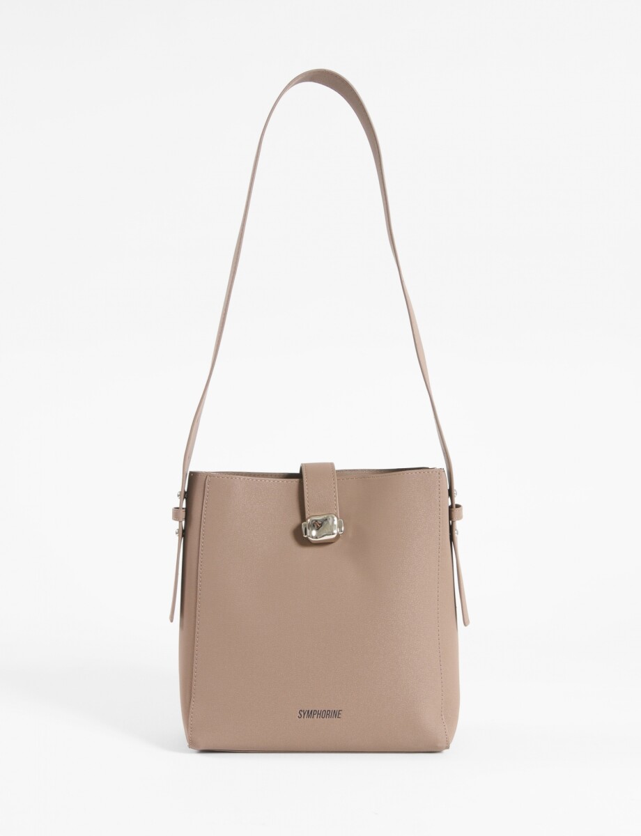 Cartera bandolera con hebilla - marrón 