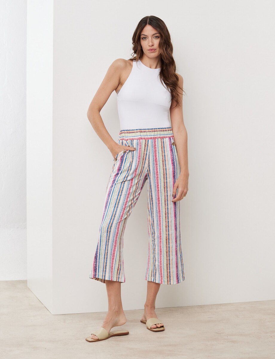 Pantalon Stripes - Multi/crudo 