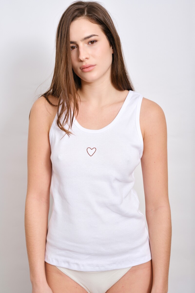 Musculosa de Rib Roma Blanco