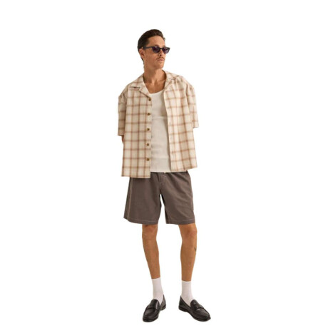 Camisa Rhythm Relaxed Check Beige