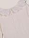 Body Manga Larga Cuello Volante Bordado Blanco