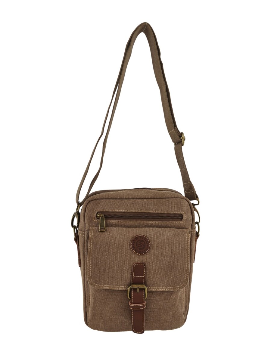 Morral cruzado en Lona Vintage - Marrón 