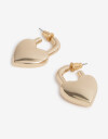 Aros Argollas Metal Aros Corazón Metal. - Dorado