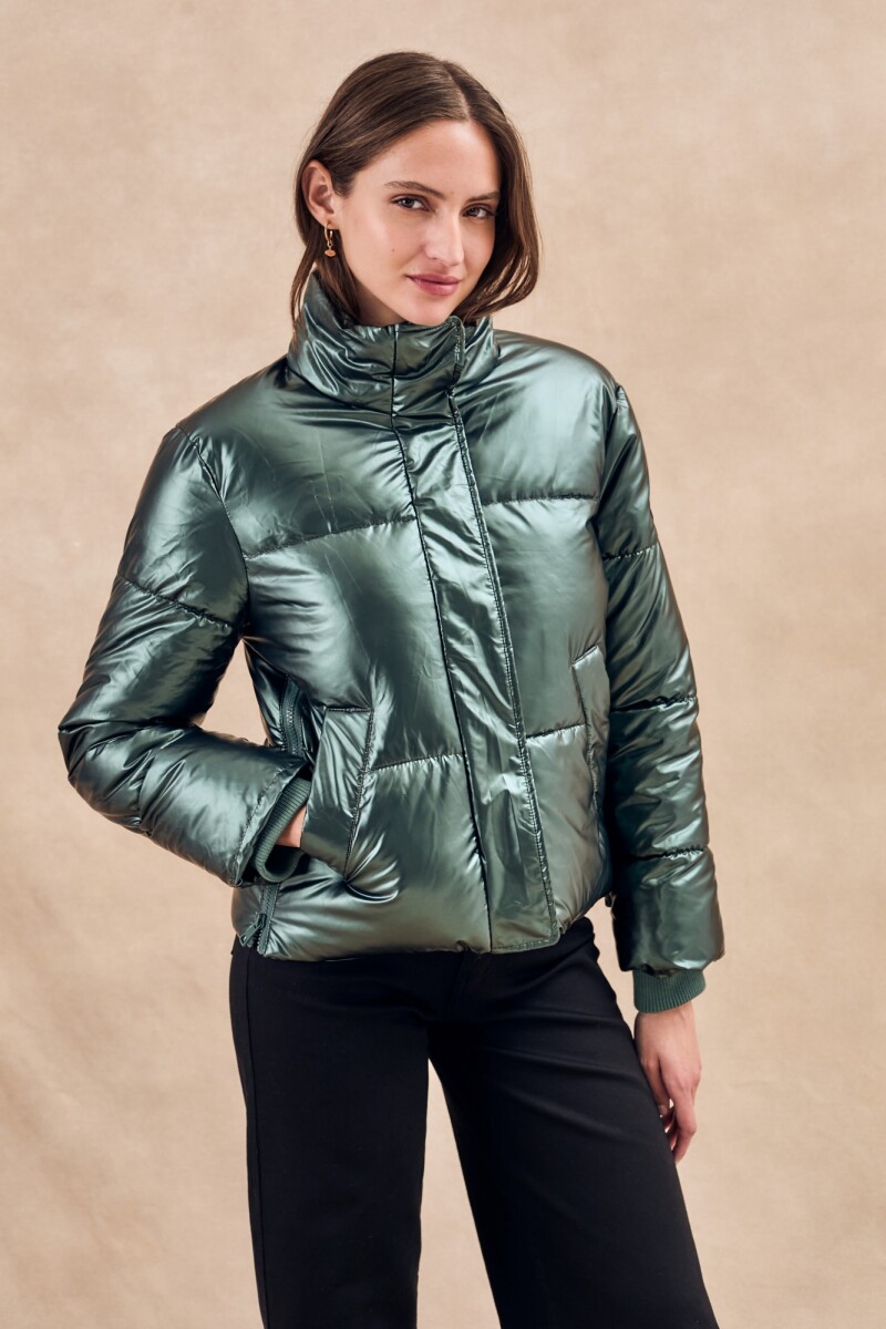 Campera Engomada Water Repellent Verde