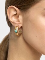 Aros Con Piedra dorado