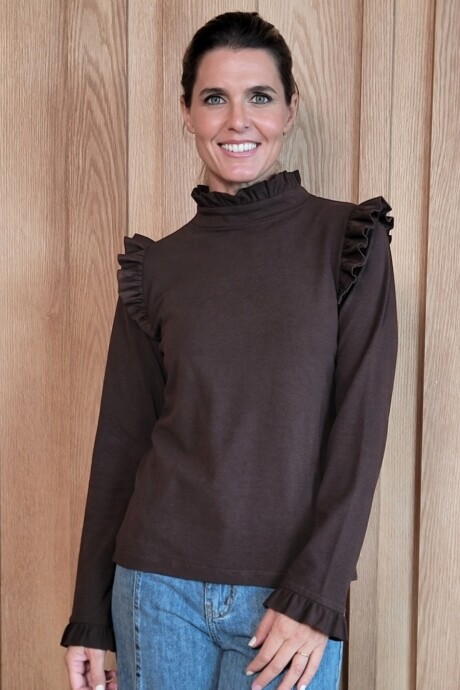 Polera Marina Volados Chocolate