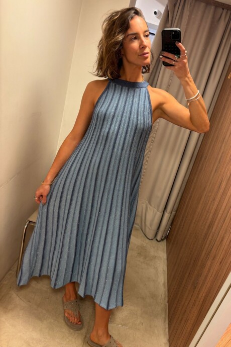 Vestido Ecos Celeste