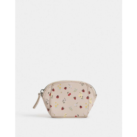 Monedero Cuerina Flores Estampado Flores