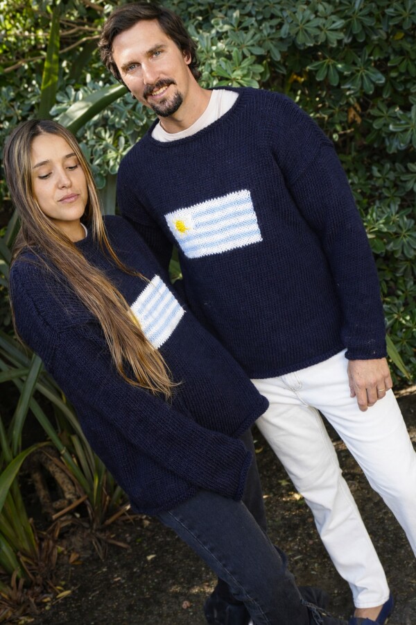 Sweater Flag Handmade Azul