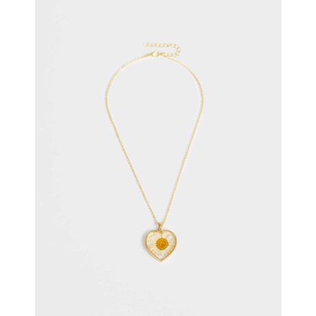 Cadena Corta Con Dije Con Flores Cute Dorado