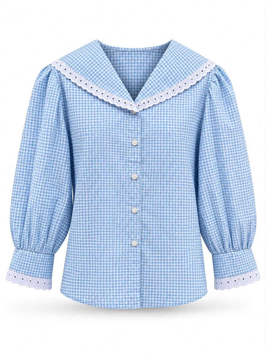 Blusa Marinera Cuadrille - celeste 