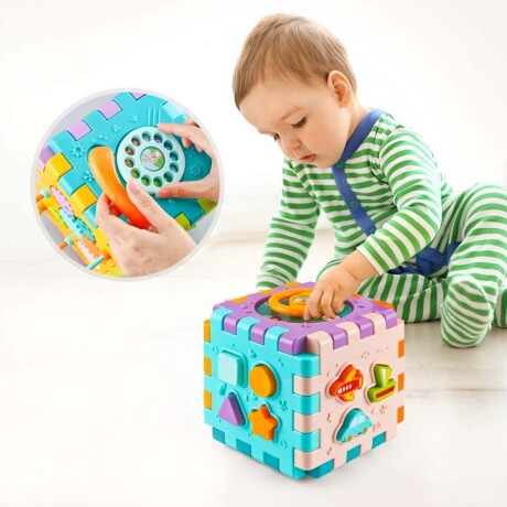 Cubo Didáctico Encastrable Musical Juego Actividades Huanger Multicolor