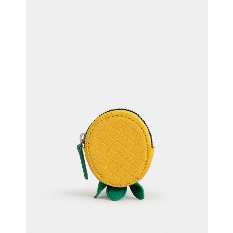 Monedero Cuerina Fruta Amarillo Medio