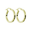 Aros de oro amarillo 18k de caña cuadrada Aros de oro amarillo 18k de caña cuadrada