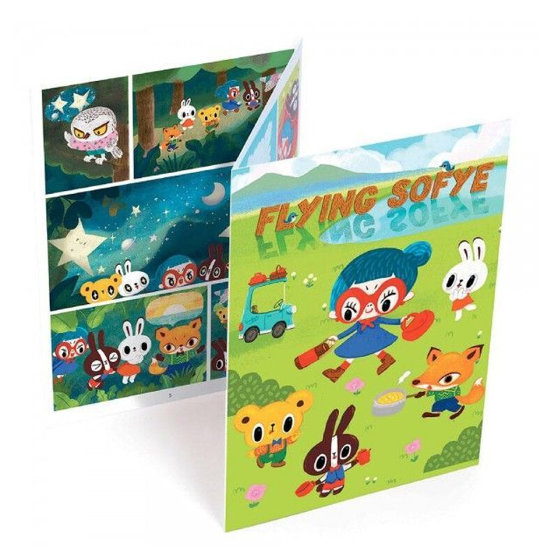 Stickers transferibles Cómic Flying Sofye Djeco Stickers transferibles Cómic Flying Sofye Djeco