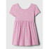 DIS SS PTF DRESS SUGAR PINK