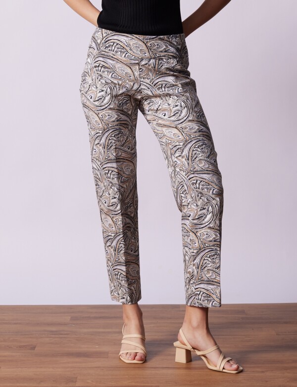 Pantalon Print MULTI/MARRON
