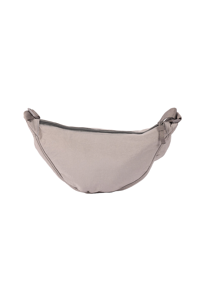 Bandolera ovalada nylon Gris