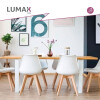 Silla Eames Lumax Acolchonada Con Patas De Madera Para Comedor Diseño Moderno Silla Eames Lumax Acolchonada Con Patas De Madera Para Comedor Diseño Moderno
