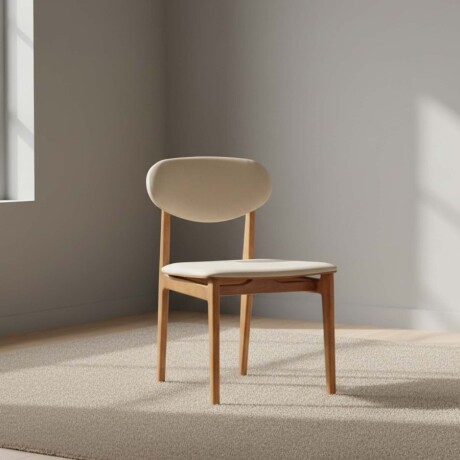 SILLA DE COMEDOR MADERA-Y-POLIESTER MARRON GIULIA