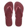Sandalias Havaianas Slim Logo Metallic Mujer Amaranto