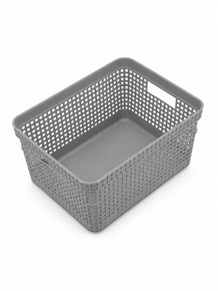 CESTA PLASTICA GRIS