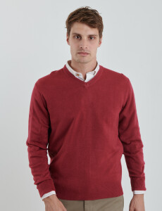 470313 SWEATER V HARRINGTON URBAN Bordo