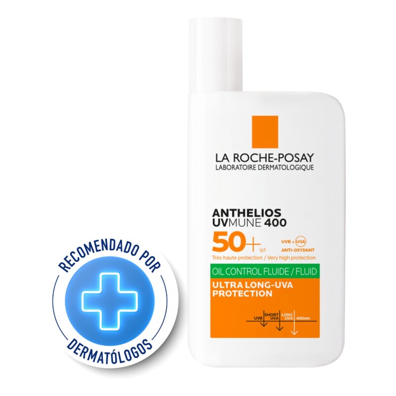 Fluido Protector Solar SPF50+ La Roche Posay Anthelios Uvmune 400 Oil Control 50ml Fluido Protector Solar SPF50+ La Roche Posay Anthelios Uvmune 400 Oil Control 50ml