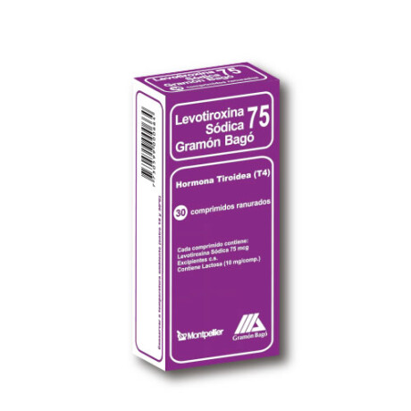 Levotiroxina 75mg x 30 Comprimidos – Hormona Tiroidea Levotiroxina 75mg x 30 Comprimidos – Hormona Tiroidea
