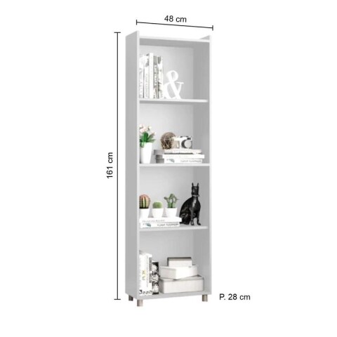 Biblioteca Estantería Organizador de Living en MDP con Patas - Blanco Biblioteca Estantería Organizador de Living en MDP con Patas - Blanco