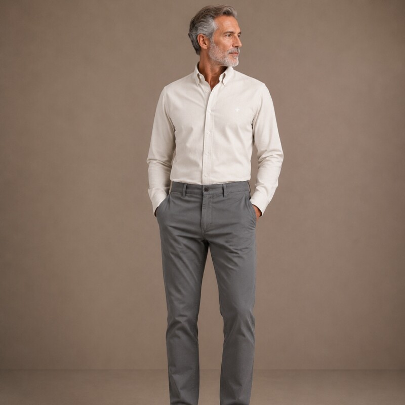 CAMISA OXFORD Beige