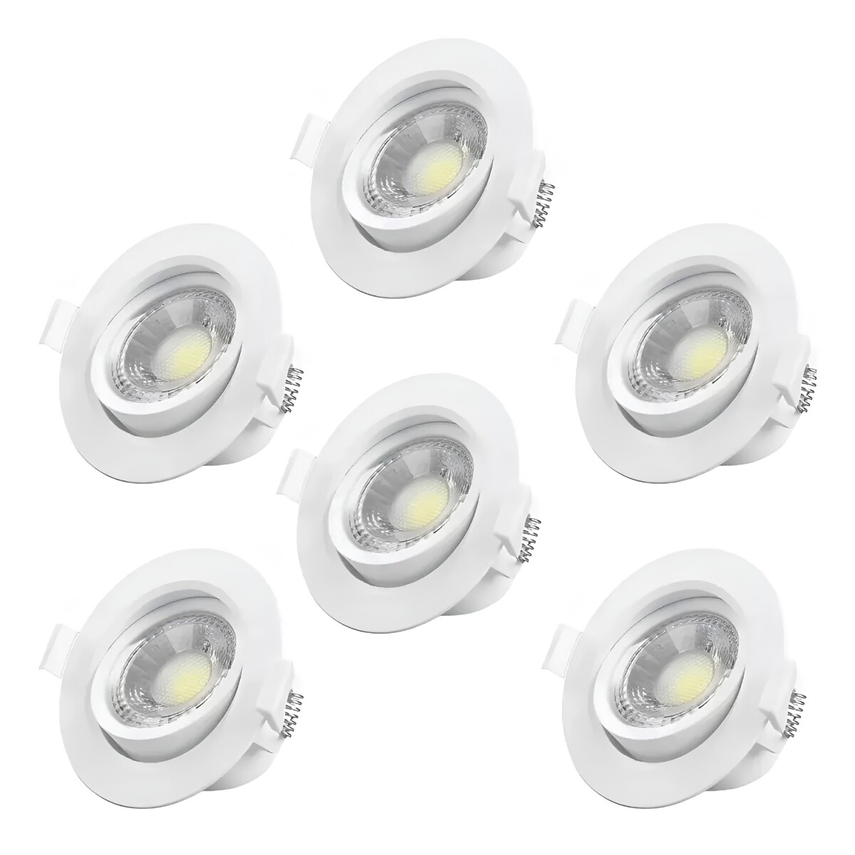 Set x 6 lámparas Spots para Techo Ixec Led 5w neutras 